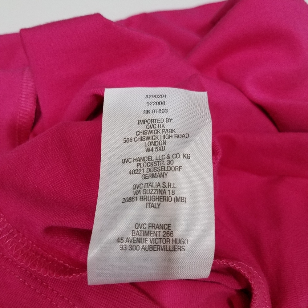 Denim & Co Sleeveless V-Neck 2XP Pink Jersey Dress - Picture 12 of 16